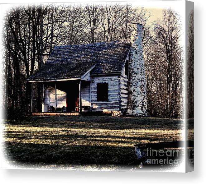 Orange County Canvas Print featuring the photograph Little Log Cabin by M Three Photos