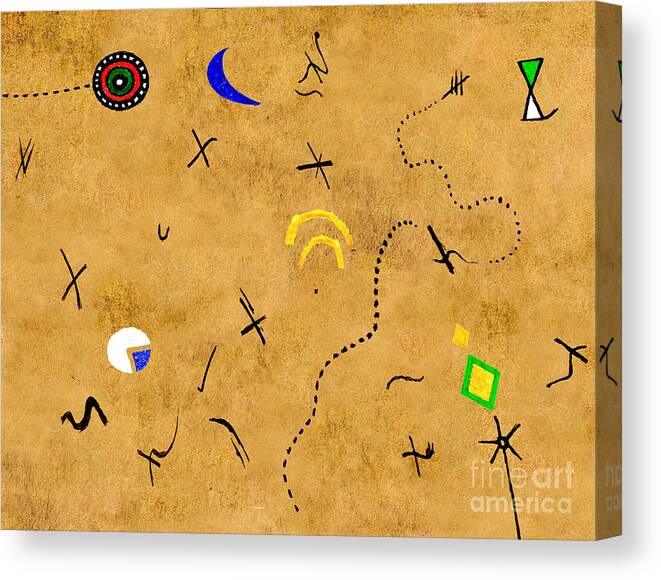 Miro Canvas Print featuring the digital art Miroesque 2 by Andy Mercer