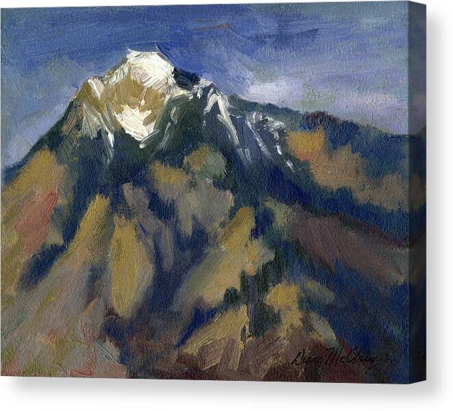 Sierra Nevadas Canvas Print featuring the painting Sierra Nevadas Mount Tom by Diane McClary
