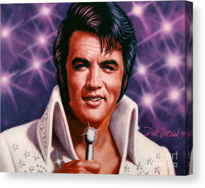 Portrait Canvas Print featuring the painting The King by Dick Bobnick