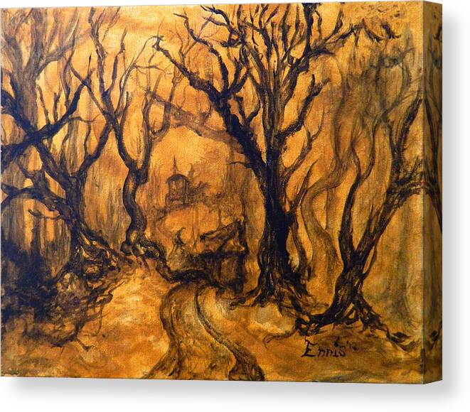 Ennis Canvas Print featuring the painting Toad Hollow by Christophe Ennis
