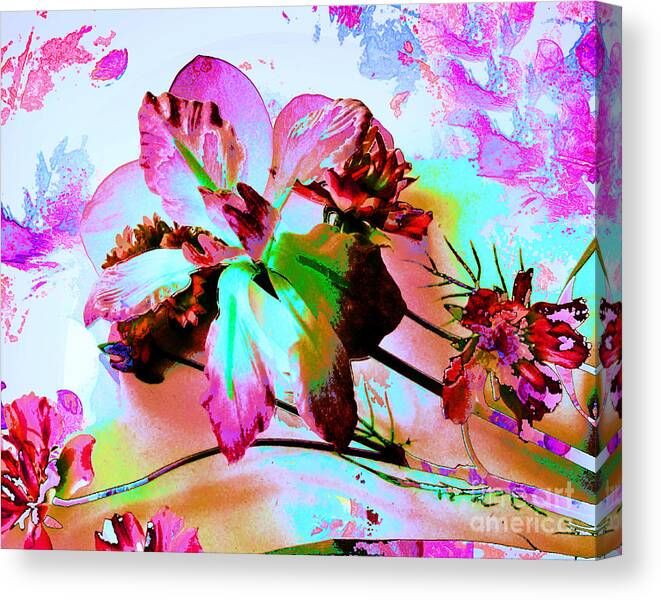 Flower Canvas Print featuring the digital art Abstract Flower Number Five by Doris Wood