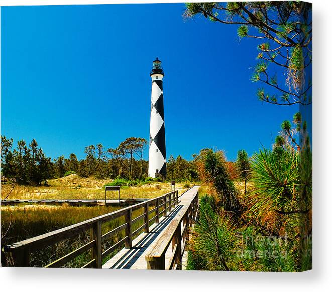 Architecture Canvas Print featuring the photograph Approach to Cape Lookout by Nick Zelinsky Jr