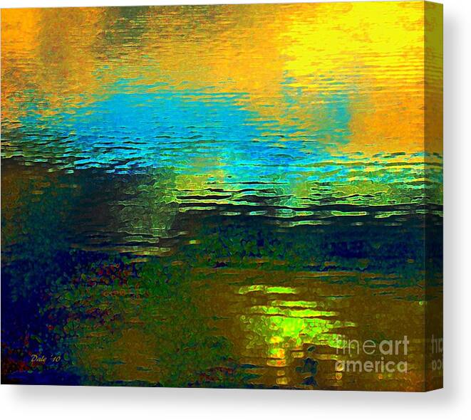 Dale Ford Canvas Print featuring the digital art Fall Reflections by Dale  Ford