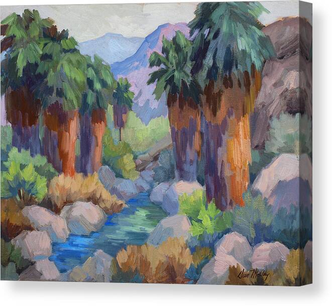 Giants At Indian Canyon Canvas Print featuring the painting Giants at Indian Canyon by Diane McClary