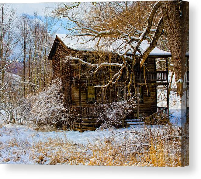 West Virginia Canvas Print featuring the photograph West Virginia Winter by Ronald Lutz