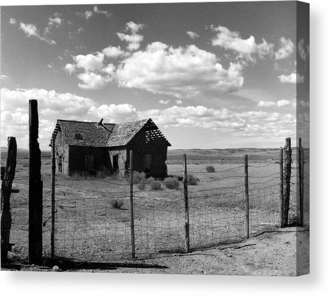 Old West Canvas Print featuring the photograph Adobe Homestead by Allan McConnell