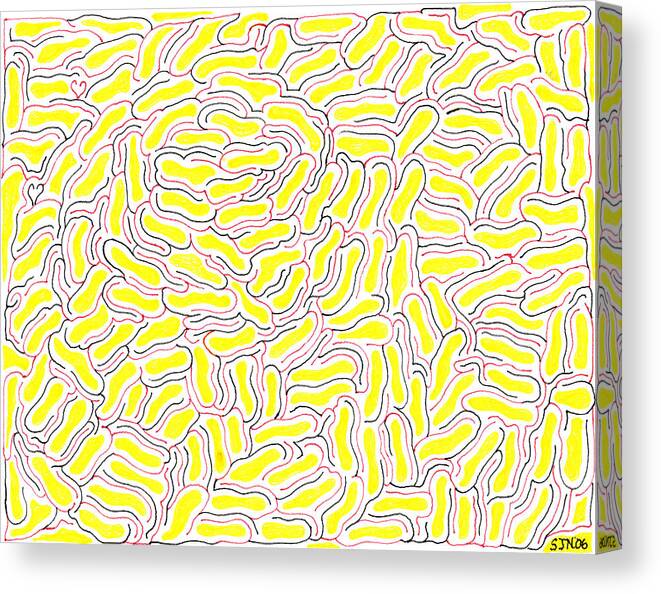 Mazes Canvas Print featuring the drawing Adrift by Steven Natanson