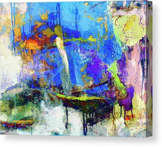 Abstraction Canvas Print featuring the painting Bayou Teche by Dominic Piperata