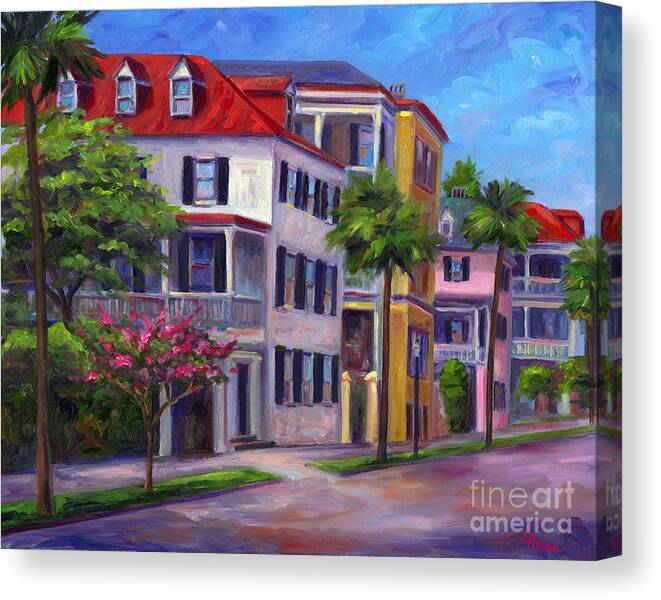Charleston Canvas Print featuring the painting East Bay - Charleston by Jeff Pittman