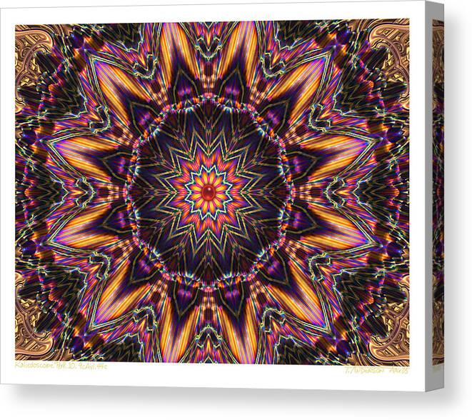 Kaleidoscopes; Mandala Images; Autumn Colors; Kaleidoscopic Art Canvas Print featuring the digital art kaleido Perf10 9cAvi 44 by Terry Anderson