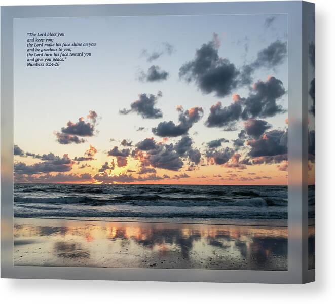 Daily Scripture Canvas Print featuring the photograph Numbers 6 24-26 by Dawn Currie