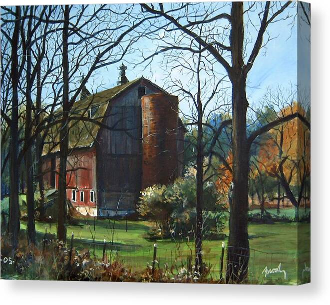 Landscape Canvas Print featuring the painting Remember When by William Brody