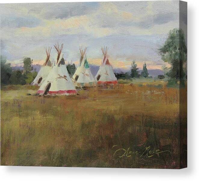 Plein Air Canvas Print featuring the painting Summer Nomads by Anna Rose Bain