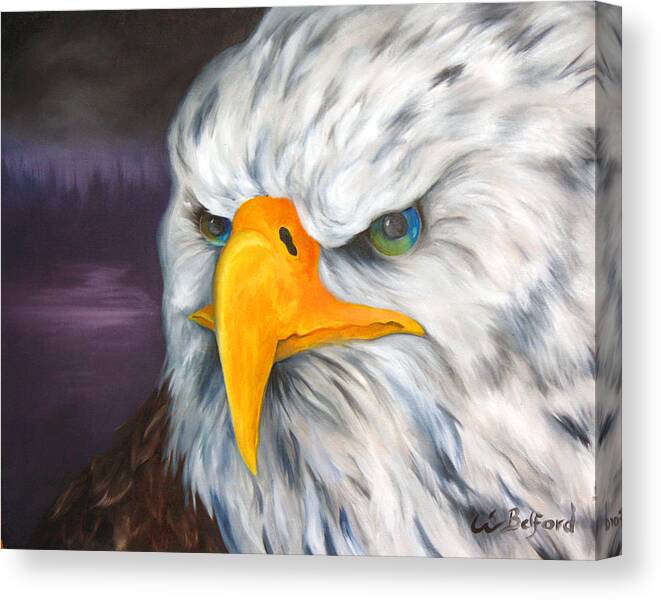 Eagle Canvas Print featuring the painting Territory by Eric Belford