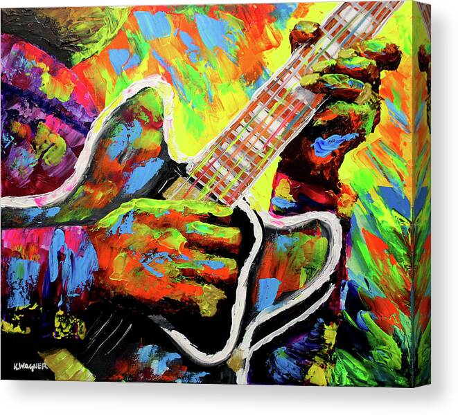 Blues Canvas Print featuring the painting The Blues Is Not A Color by Karl Wagner