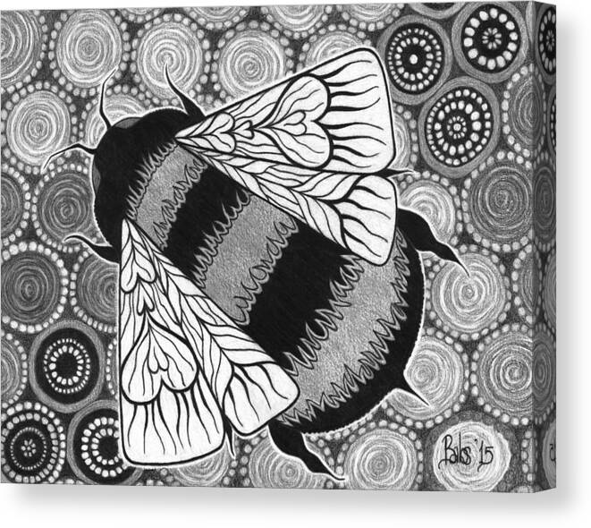 Drawing Canvas Print featuring the drawing The Pollinator by Barb Cote