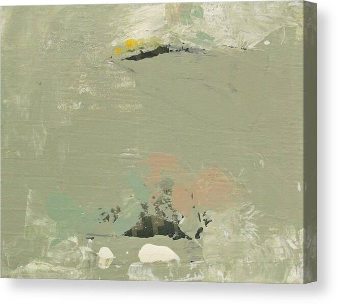 Abstract Canvas Print featuring the painting Untitled Abstract - Jade by Kathleen Grace