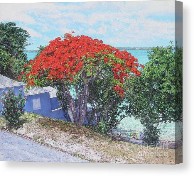 Eddie Canvas Print featuring the painting View from Hill Street by Eddie Minnis