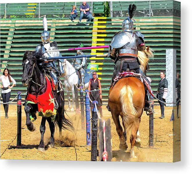 Equine Canvas Print featuring the photograph Knights of Mayhem 01 by Jim Thompson
