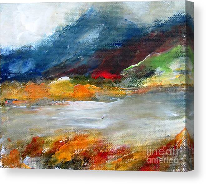 Landscape Canvas Print featuring the painting Wild Irish Killarney National Park Landscape Paintings by Mary Cahalan Lee - aka PIXI