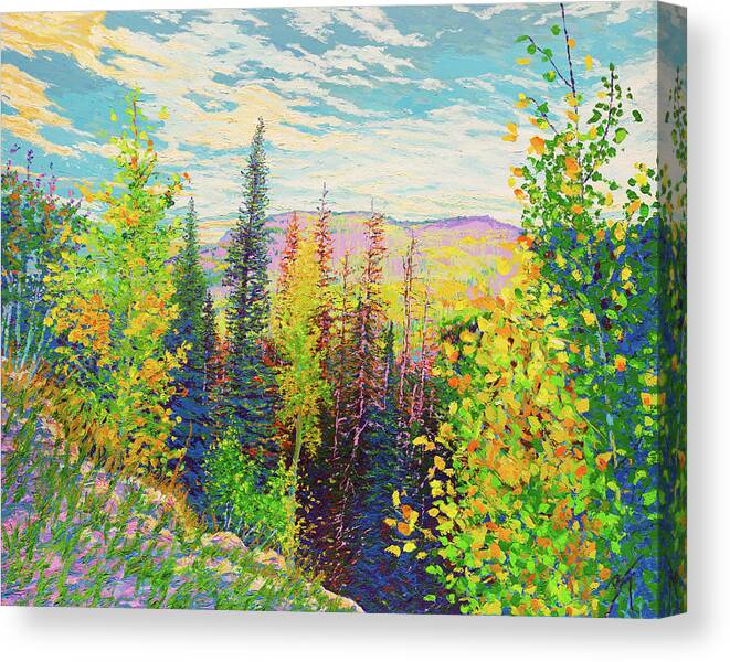 Impressionism Canvas Print featuring the painting Chasing Cloud Nine by Darien Bogart