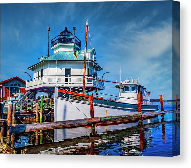 Hooper Canvas Print featuring the photograph Hooper Strait Lighthouse by Nick Zelinsky Jr