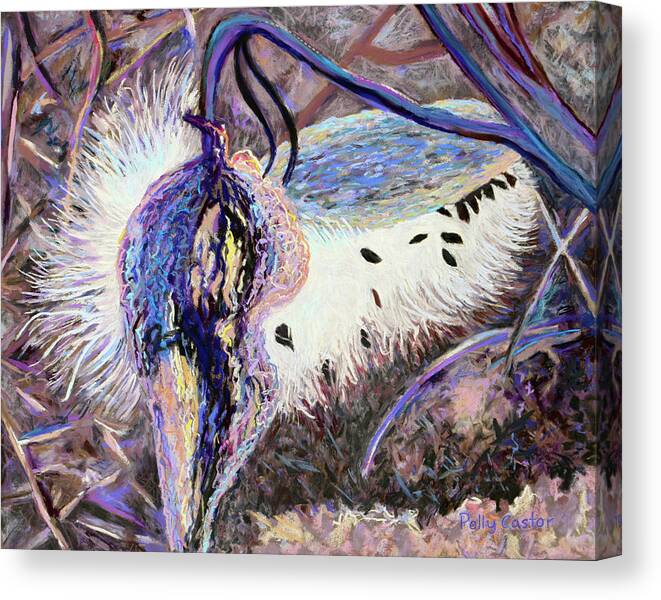 Life Cycle Canvas Print featuring the pastel Life after Death by Polly Castor