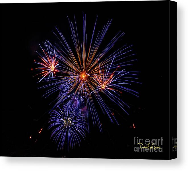 4th Of July Canvas Print featuring the photograph Makes of Purple and Orange by David Levin