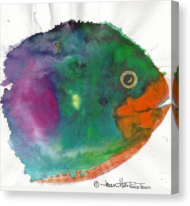 Fish Canvas Print featuring the painting Fishy by Joan Hartenstein