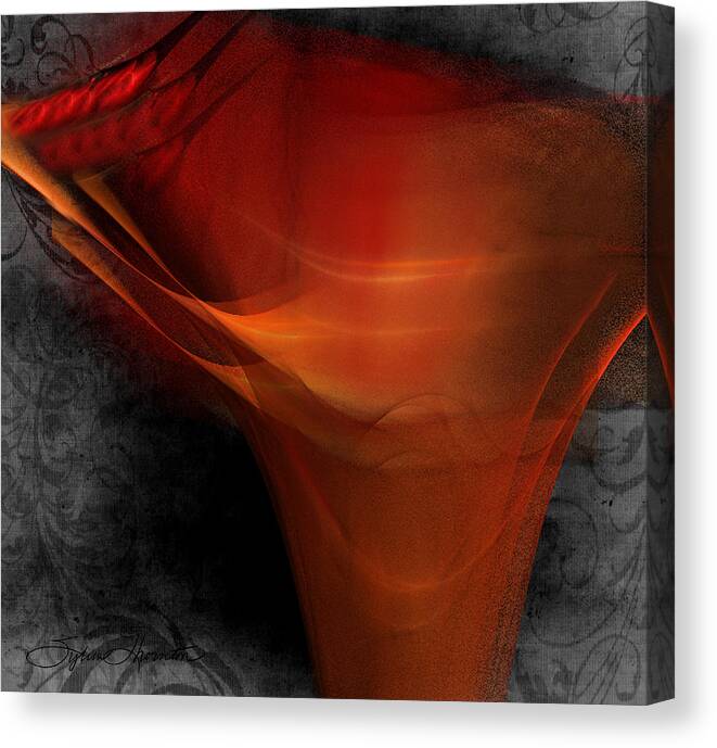 Red Calla Canvas Print featuring the photograph Red Calla by Sylvia Thornton