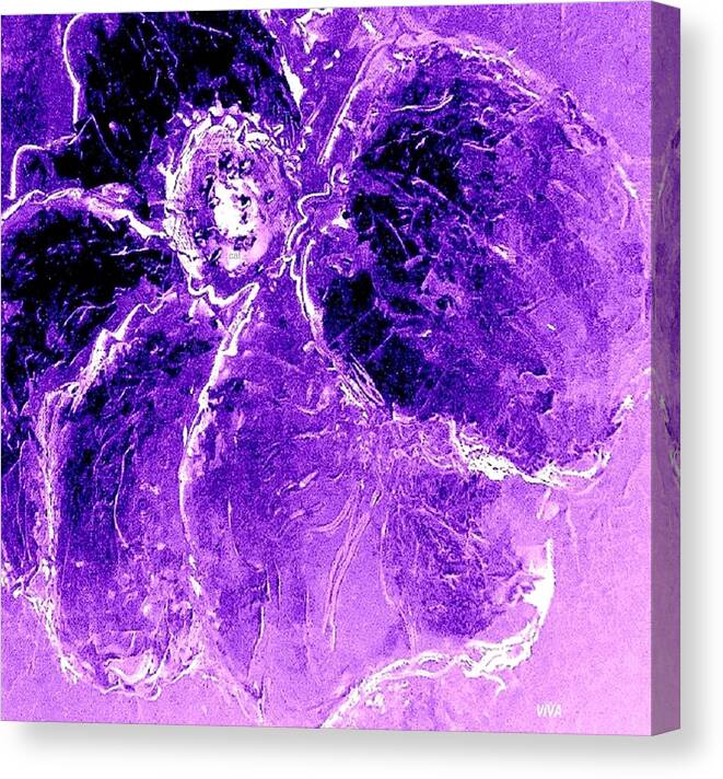 Viva Canvas Print featuring the painting Wild Thing Purple by VIVA Anderson