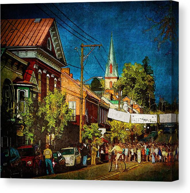 Julia Springer Canvas Print featuring the photograph Waiting to Run by Julia Springer
