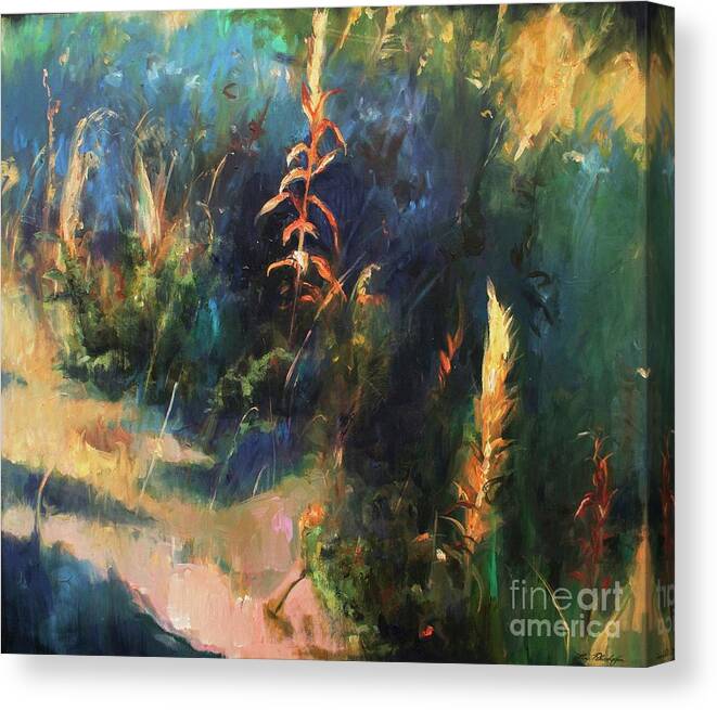 Lin Petershagen Canvas Print featuring the painting Sunny Day by Lin Petershagen