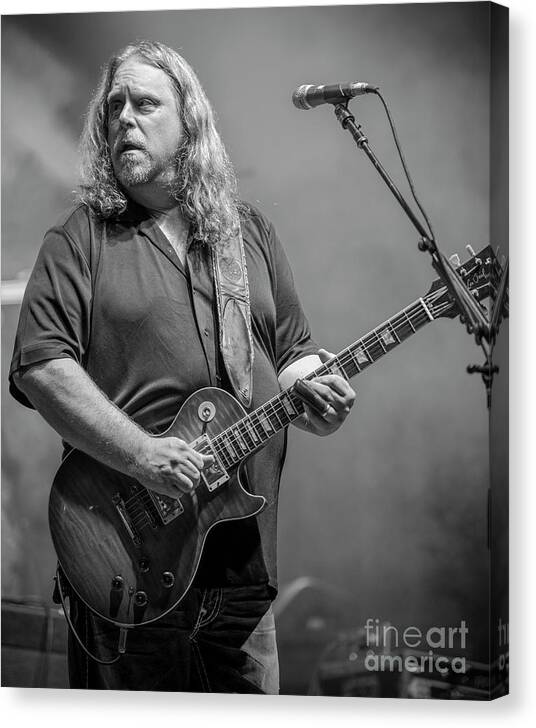 The Allman Brothers Band Canvas Print featuring the photograph Warren Haynes with The Allman Brothers Band #2 by David Oppenheimer