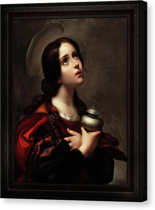 Mary Magdalene Canvas Print featuring the painting Mary Magdalene by Carlo Dolci Classical Fine Art Xzendor7 Old Masters Reproductions by Xzendor7