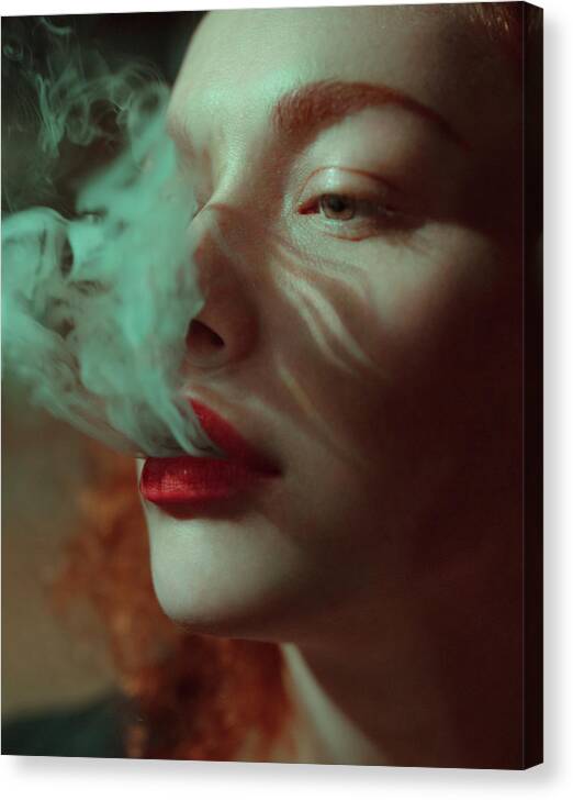 Surreal Canvas Print featuring the photograph Smoke by Anka Zhuravleva