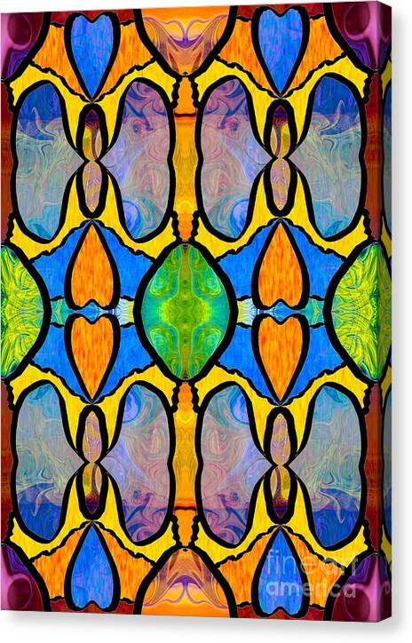 Abstract Canvas Print featuring the digital art Loving Beauty In Chaos Abstract Fabric Art by Omaste Witkowski by Omaste Witkowski