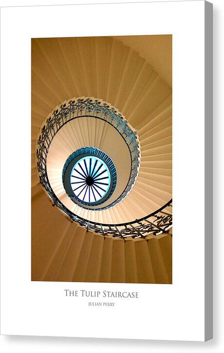 Stairs Canvas Print featuring the digital art The Tulip Staircase by Julian Perry