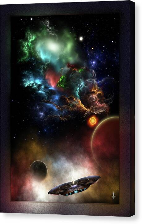 Space Canvas Print featuring the digital art Beyond Space and Time by Xzendor7