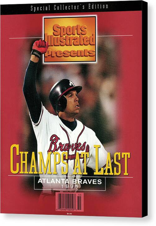 Atlanta Canvas Print featuring the photograph Atlanta Braves David Justice, 1995 World Series Sports Illustrated Cover by Sports Illustrated