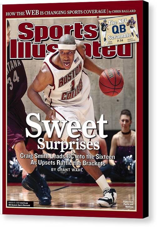 Playoffs Canvas Print featuring the photograph Boston College Craig Smith, 2006 Ncaa Playoffs Sports Illustrated Cover by Sports Illustrated