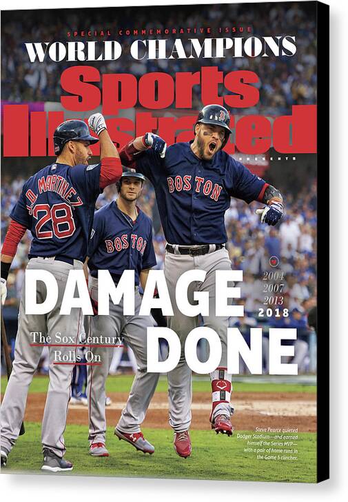 American League Baseball Canvas Print featuring the photograph Boston Red Sox, 2018 World Series Champions Sports Illustrated Cover by Sports Illustrated