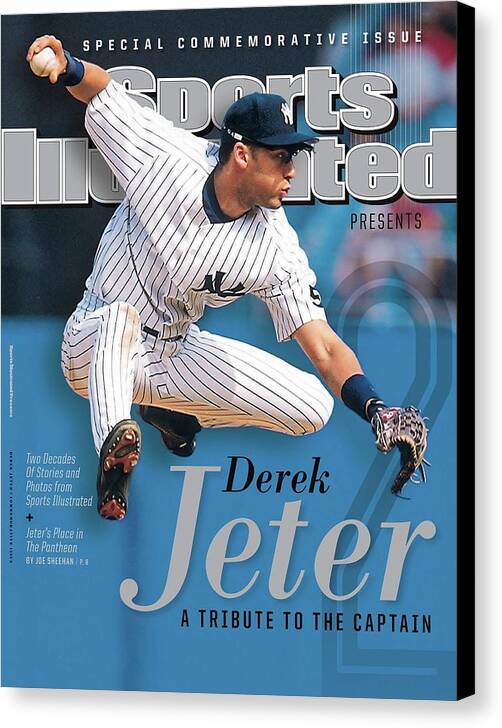 American League Baseball Canvas Print featuring the photograph Derek Jeter A Tribute To The Captain Sports Illustrated Cover by Sports Illustrated