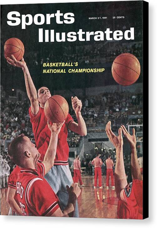 Magazine Cover Canvas Print featuring the photograph Ohio State Jerry Lucas... Sports Illustrated Cover by Sports Illustrated