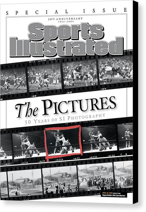 Magazine Cover Canvas Print featuring the photograph The Pictures 50 Years Of Si Photography Sports Illustrated Cover by Sports Illustrated