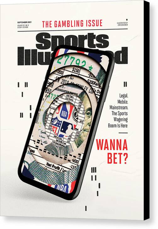 Gambling Canvas Print featuring the photograph 2021 Sports Illustrated Gambling Issue Cover by Sports Illustrated