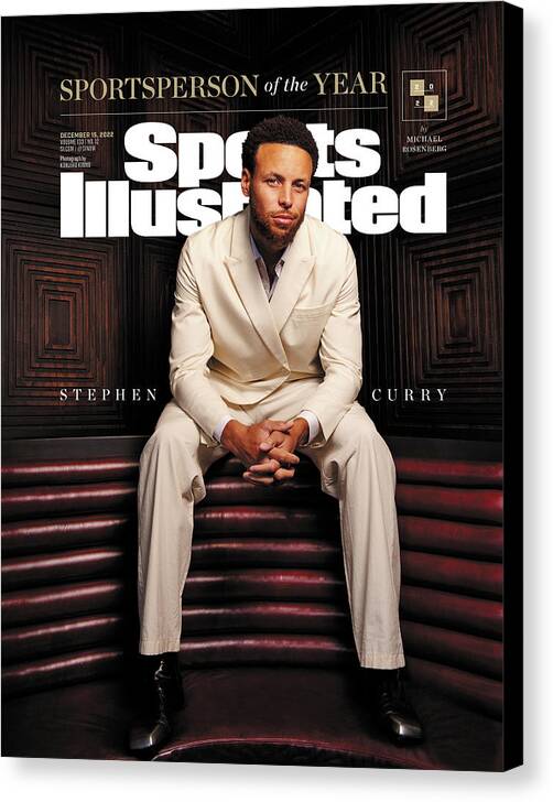 Photo Shoot Canvas Print featuring the photograph Golden State Warriors Stephen Curry, 2022 SI Sportsperson of the Year by Sports Illustrated