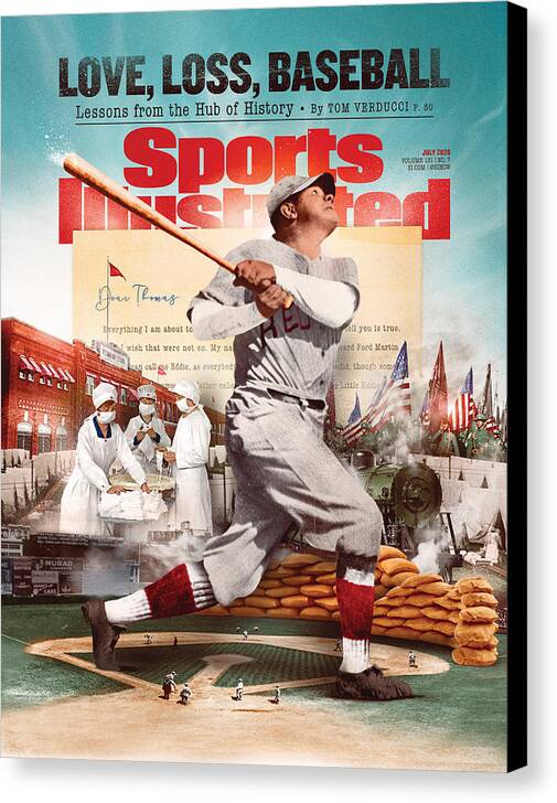 Baseball Canvas Print featuring the photograph Love, Loss, Baseball Sports Illustrated Cover by Sports Illustrated