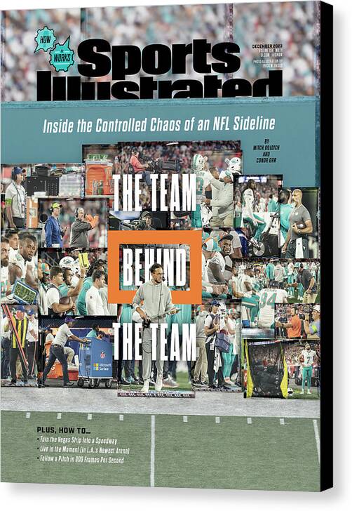Photo Composite Canvas Print featuring the photograph Miami Dolphins -The Team Behind the Team, December 2023 Sports Illustrated Issue Cover by Sports Illustrated